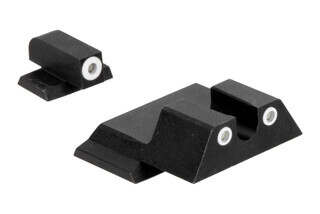 Night Fision Perfect Dot night sight set with U-notch, white front and rear ring for the Smith & Wesson M&P.